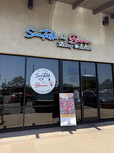 SanRok ni Bevec's storefront sign in Lake Forest
